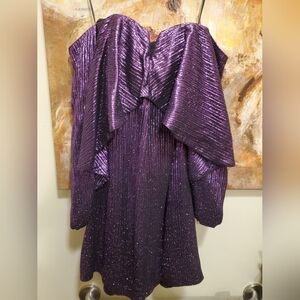 Sz 36(4) NWT $3025 Halpern off shoulder mini dress with corset inside